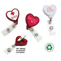 Heart Retractable Badge Reel (Polydome)